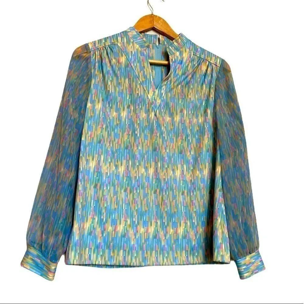 Vintage 60s 70s Psychedellic Top by Myrette